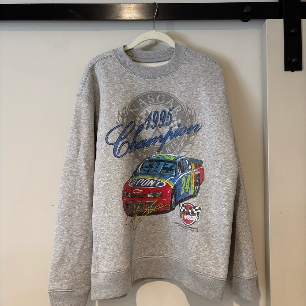 Gray NASCAR Champion Men's Sweater